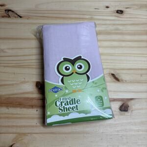 Abstract Fitted Cradle Nursery Sheet Pink Cotton Knit 18X36